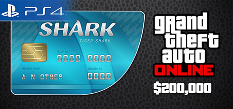 GTA Online Cash Card - 200.000 $ - Tiger Shark [PS4]