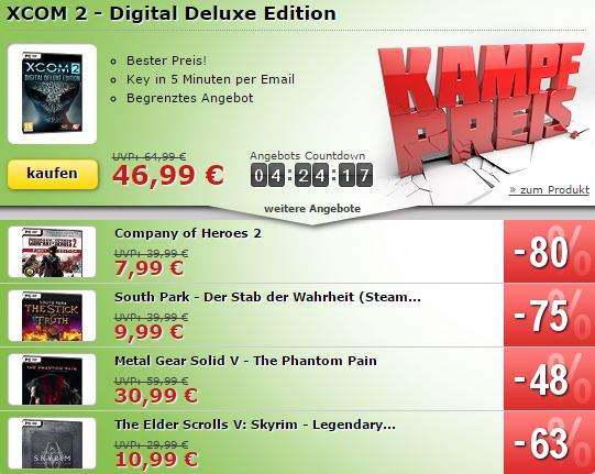  MMMOGA Kampfpreis! XCOM 2 Digitla Deluxe Edition und mehr!