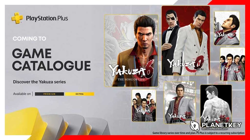 Acht Yakuza-Spiele kommen ab nächsten Monat auf PlayStation Plus