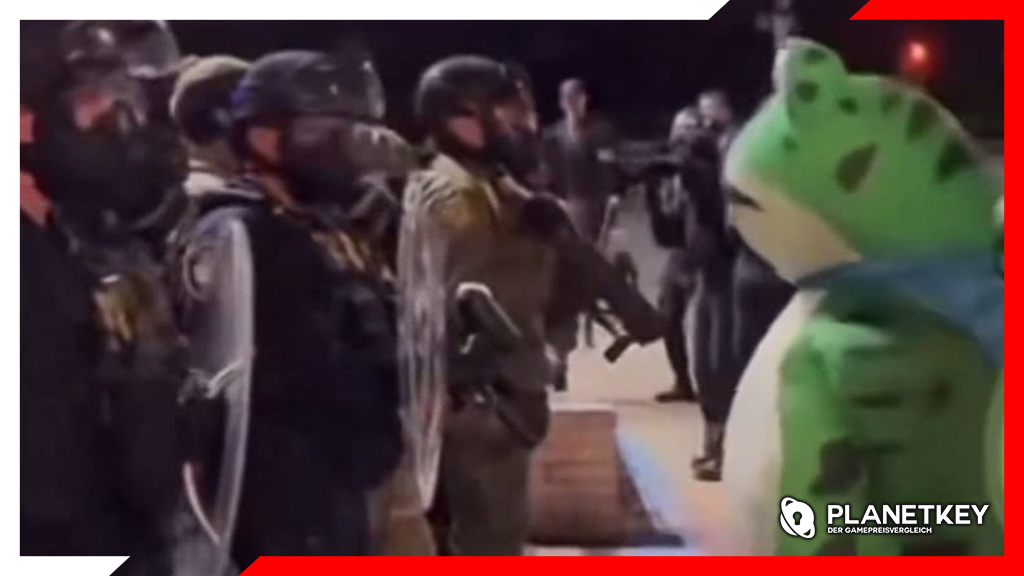 Frosch-Cosplayer wird zum Symbol der Portland-Proteste gegen ICE