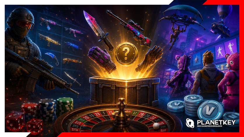 CS2-Skins, Fortnite V-Bucks & Co.: Wann werden Gaming-Skins zu echtem Glücksspiel?
