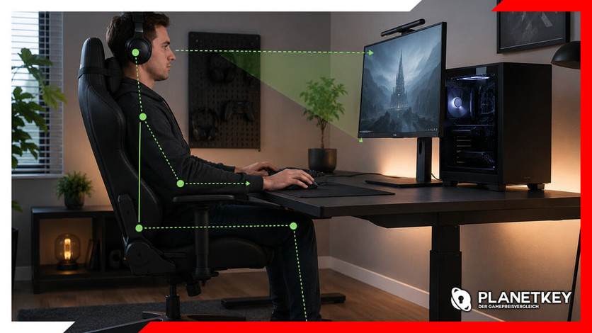 Ergonomie am Gaming-PC: Mit der richtigen Einrichtung komfortabler spielen und den Körper entlasten