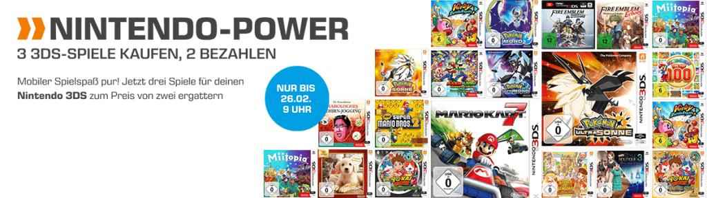 3 FÃœR 2 NINTENDO 3DS Aktion bei Saturn