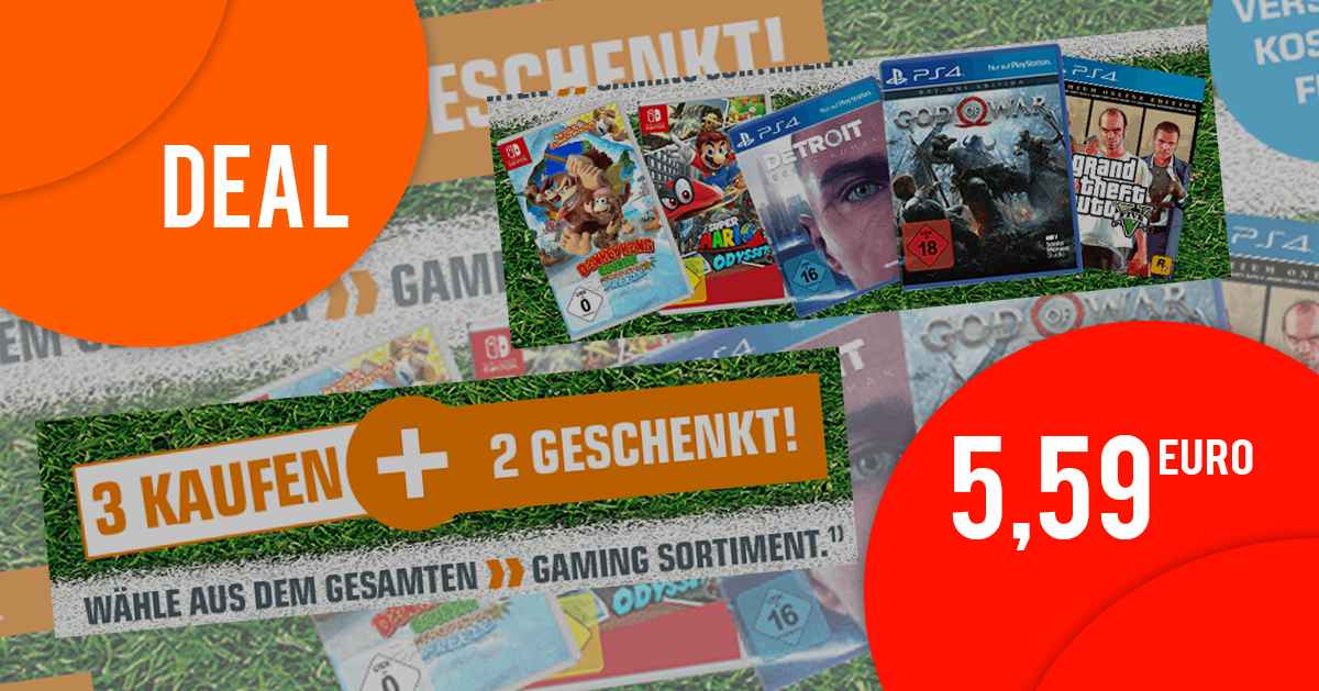 3 kaufen, 2 geschenkt! Diverse Games, Filme, Musik zur Auswahl