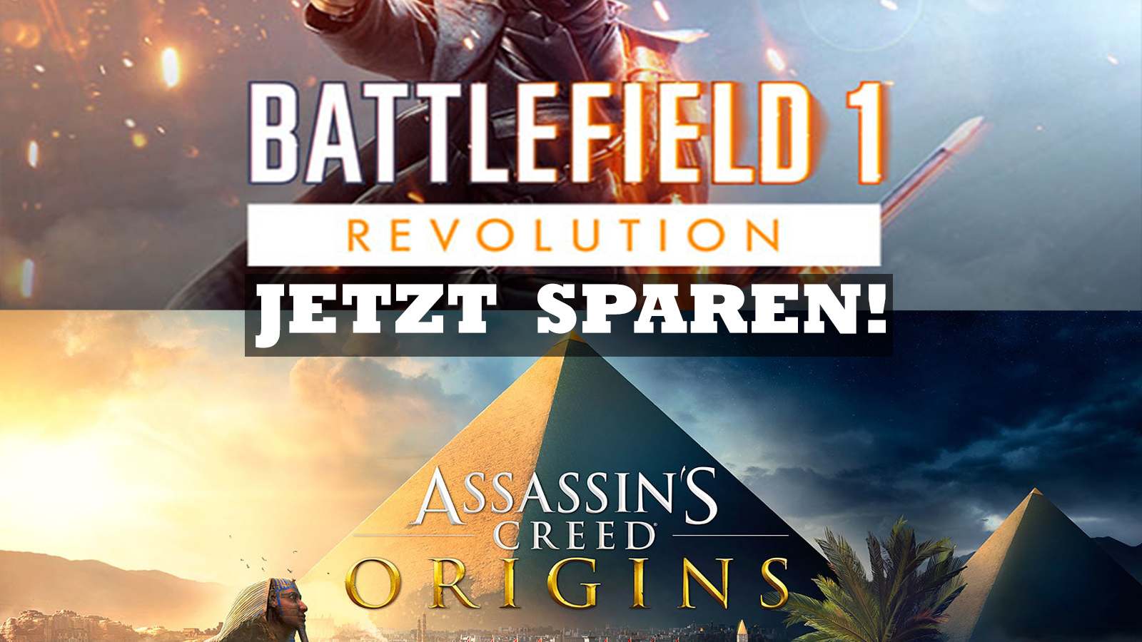 AC Origins und BF1 Revolution (XB1/PS4) Retail im Angebot