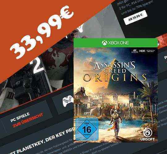 Assassins Creed Origins XBOX ONE neuer Tiefpreis