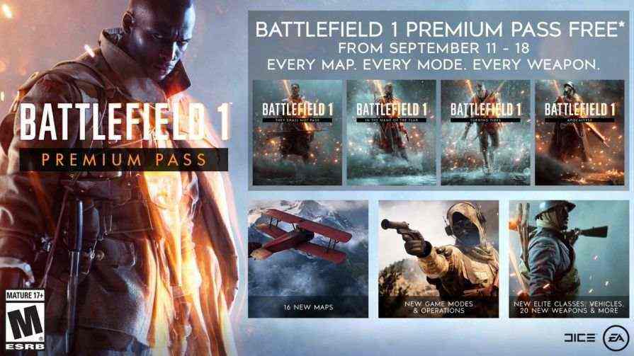 Battlefield 1 Premium Pass kostenlos (PC/XB1/PS4)
