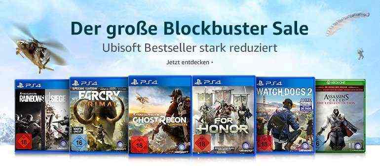 Blockbuster Sale - Ubisoft Bestseller stark reduziert!