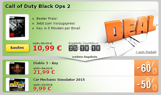 Call of Duty Black Ops 2 und mehr zum Deal-Preis!