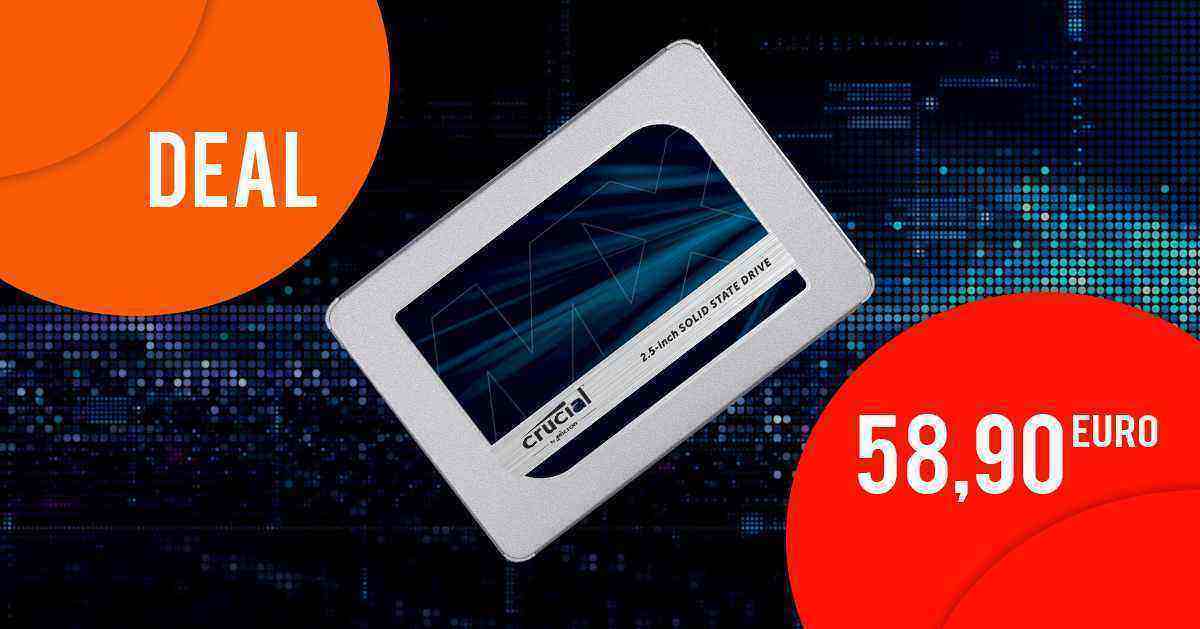 Crucial MX500 250GB nur 58,90 EUR bei Amazon.de