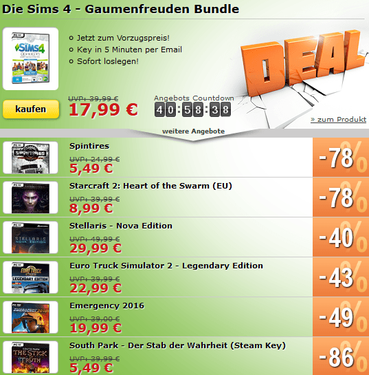 Die Sims 4 Gaumenfreuden Bundle im Deal!
