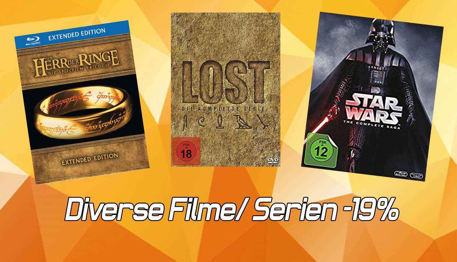 Diverse DVDs/Blue-Rays - 19% Rabatt (Lost - komplette Serie nur 24,99â‚¬)