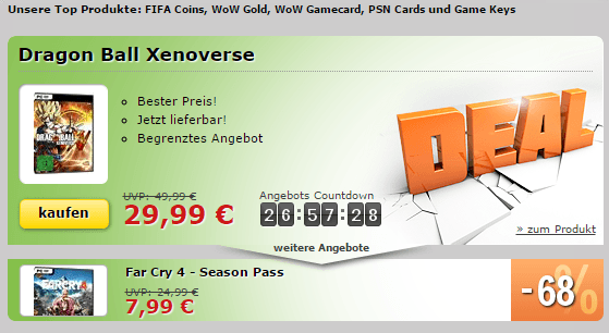 Dragon Ball Xenoverse und Far Cry 4 Season Pass zum Deal-Preis