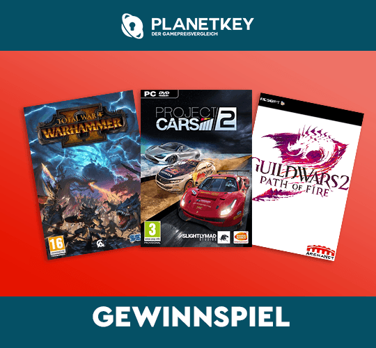 Gewinne Project Cars 2, Total War: Warhammer 2 oder Guild Wars 2 : The Path of Fire