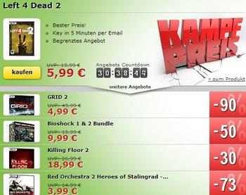 MMOGA Deal mit Left 4 Dead 2, Grid 2 und mehr!