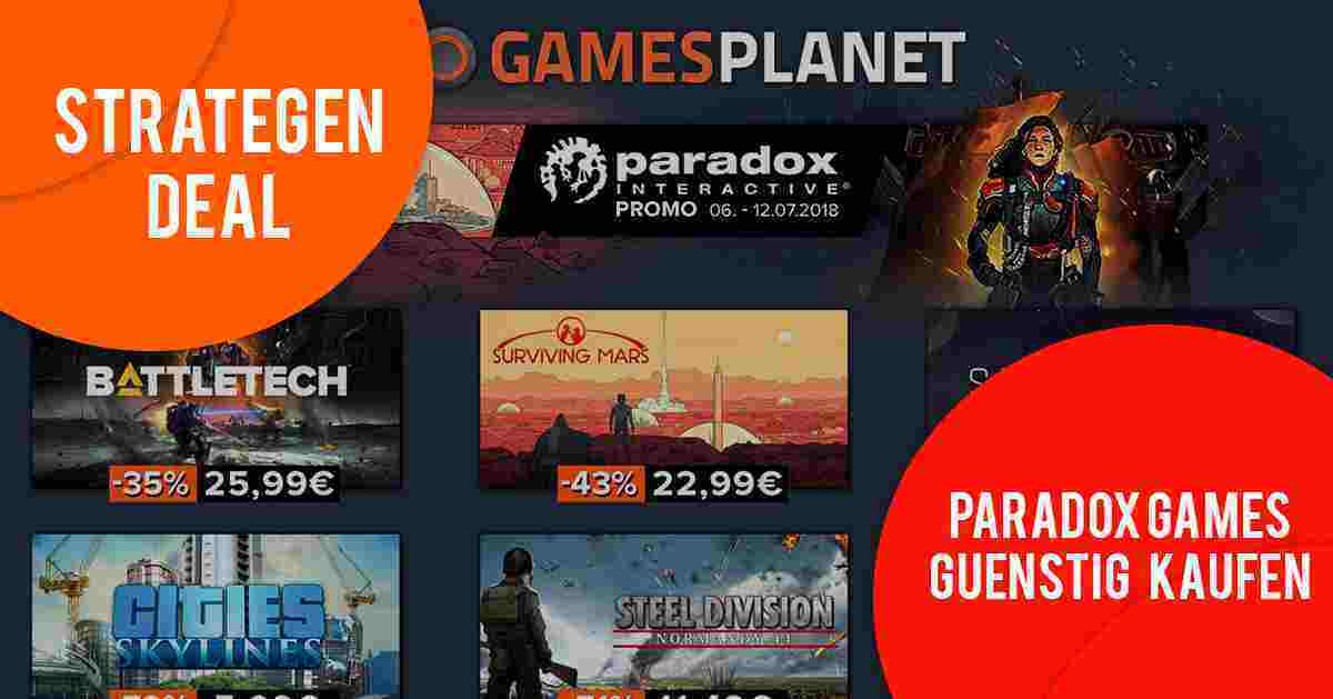 Paradox Games gÃ¼nstig bei Gamesplanet