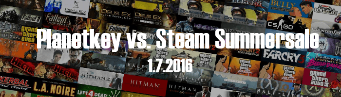 Planetkey vs. Steam Summersale 1.07.2016