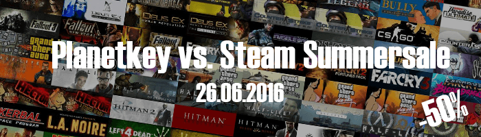 Planetkey vs. Steam Summersale 26.06.2016