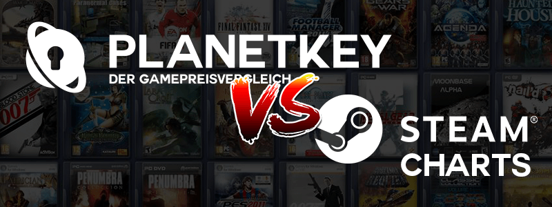 Planetkey vs. Steam Verkaufscharts vom 14. bis 20. August 2017 