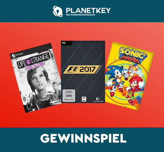 Planetkey Weekly Giveaway mit F1 2017, Sonic Mania und Life is Strange - Beyond the Storm