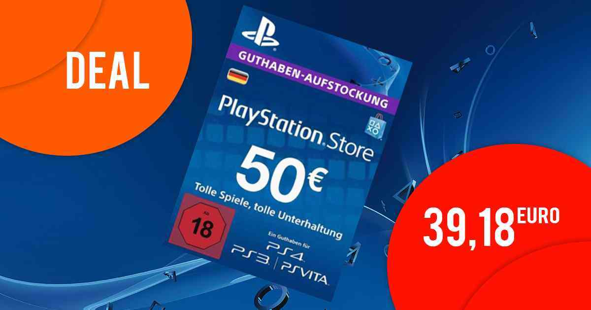 PSN Guthaben - 50 EURO nur 39,18 EUR!