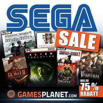 SEGA Titel 75% reduziert + exclusiver 5% Code Ã¼ber Planetkey 