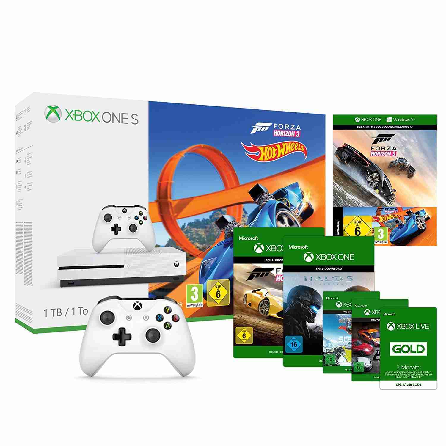 Xbox One S Bundle mit vielen Spielen und zweitem Controller im Angebot!