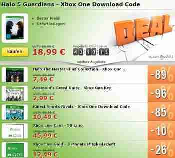 Xbox One Spiele/Guthaben im Angebot!