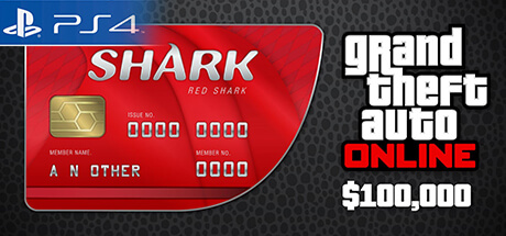  GTA Online Cash Card - 100.000 $ - Red Shark [PS4]