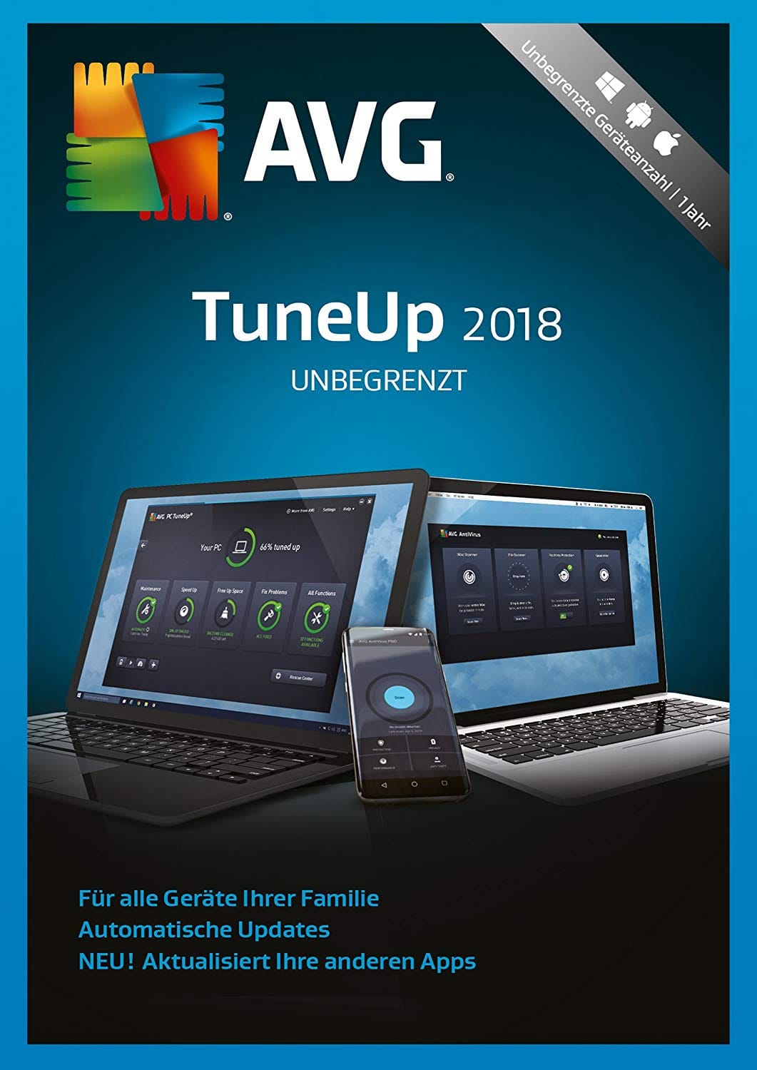 AVG PC TuneUp Unlimited 2018 Key kaufen Key