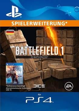 Battlefield 1 [PS4] - 10 Battlepacks Download Code