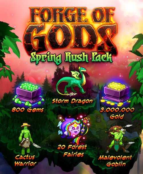 Jaquette de Forge of Gods - Spring Rush Pack