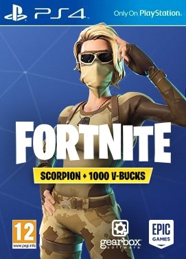 Fortnite Scorpion Skin + 1000 V-Bucks PS4 Code kaufen