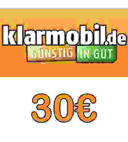 | Klarmobil Guthaben Prepaid - 30€ Preisvergleich kaufen - Planetkey