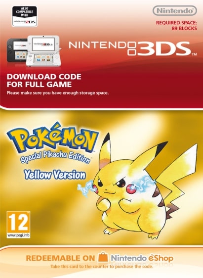 Pokemon Yellow Version Special Pikachu Edition 3DS Code kaufen