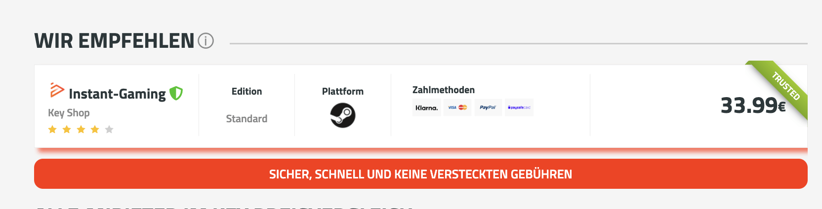 Wir empfehlen erklärt!